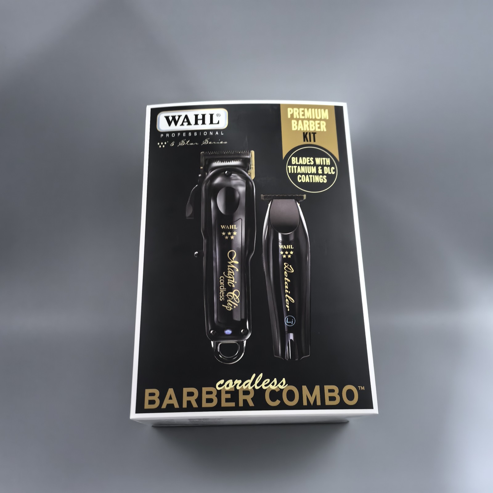 Wahl Cordless Barber Combo Black Magic Clip Clipper & Detailer Trimmer 3025397