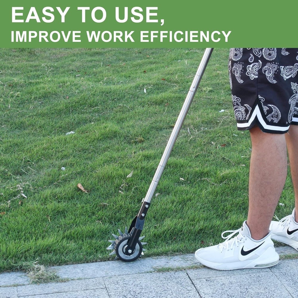 Robust 3-Section Manual Lawn Edger – Adjustable Heights and Durable Performance