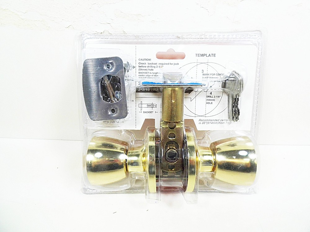 Door Knob Lock and Key Sets Keyed Entryway Keys Entrance Locks Knobs Security