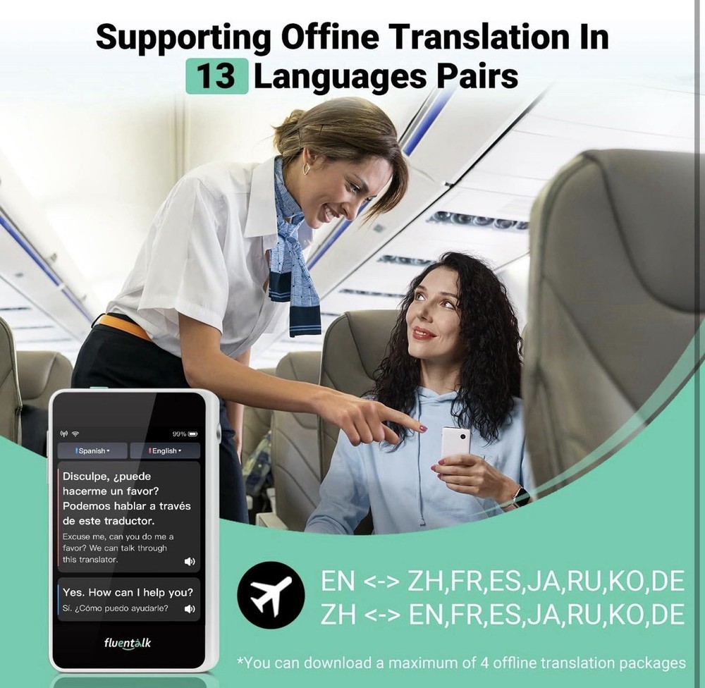 Fluentalk T1 Mini Translator Device 36 Languages