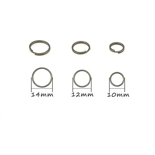 10pcs/Lots Titanium Small Split Rings Ti Micro Split Key Ring Keychain EDC 10mm
