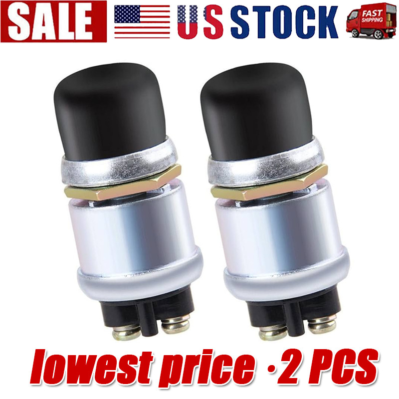 2PCS 12 Volt DC Heavy-Duty Momentary Push-Button 50 Amp Starter Switch