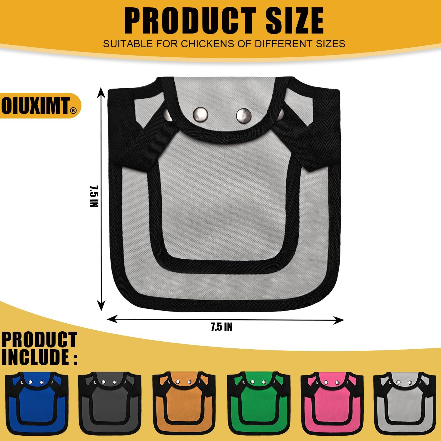 6 PCS Chicken Saddle for Hens, Chicken Aprons for Hens with Adjustable Strap, He
