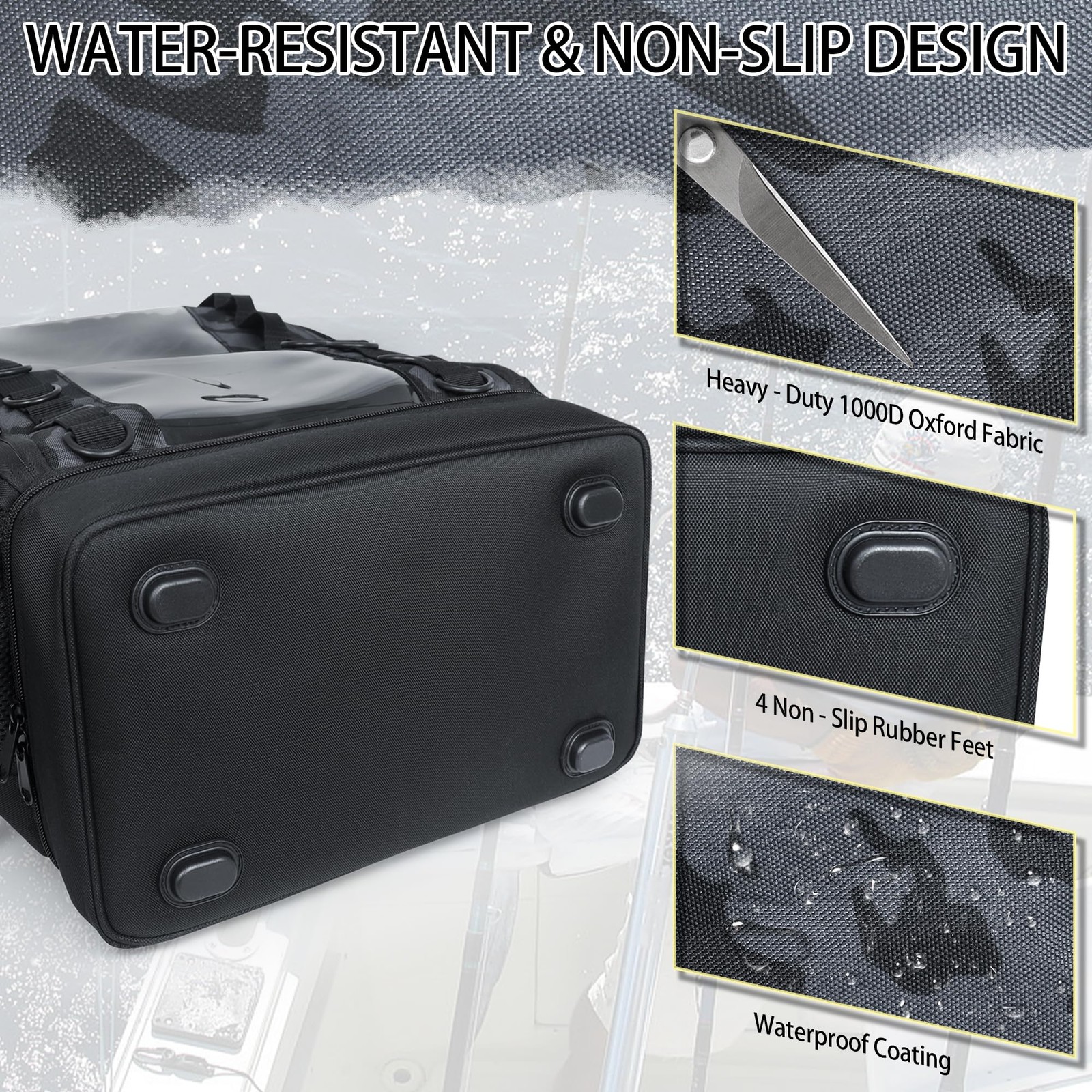 Fishing Tackle Backpack with Cooler,45L Large Tackle Bag with 2 Rod Holders &...