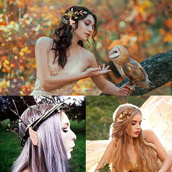Halloween Cosplay Elf Ears Latex Hobbit Pixie Fairy Vulcan Alian Costume Props