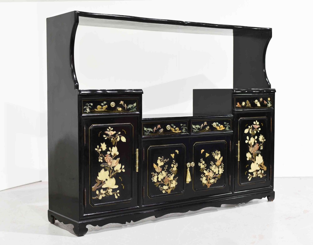 Mid Century Chinoiserie Sideboard Media Unit