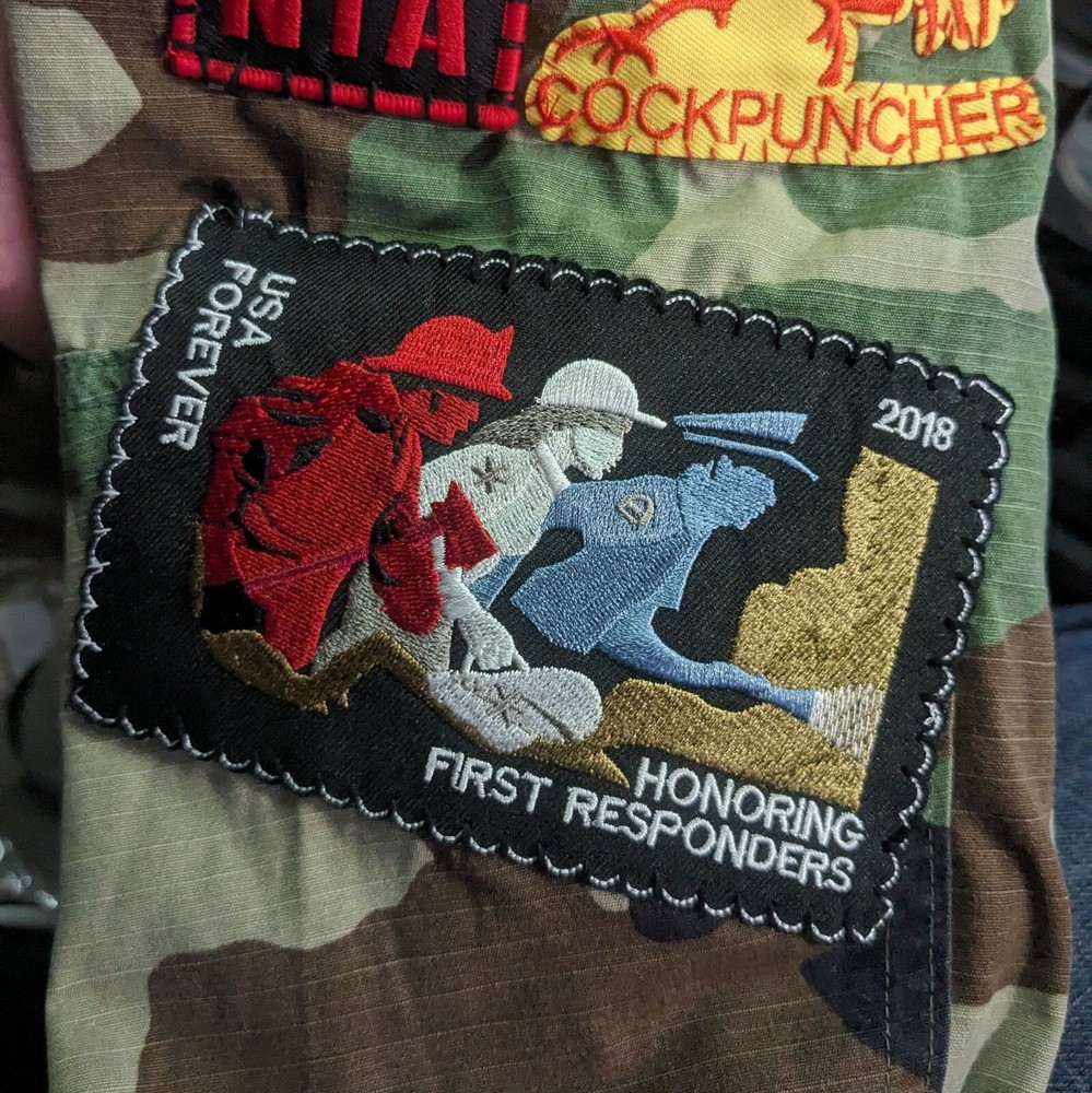 Honoring First Responders Patch USA Forever Embroidered Iron Patch 3.75x5.5"