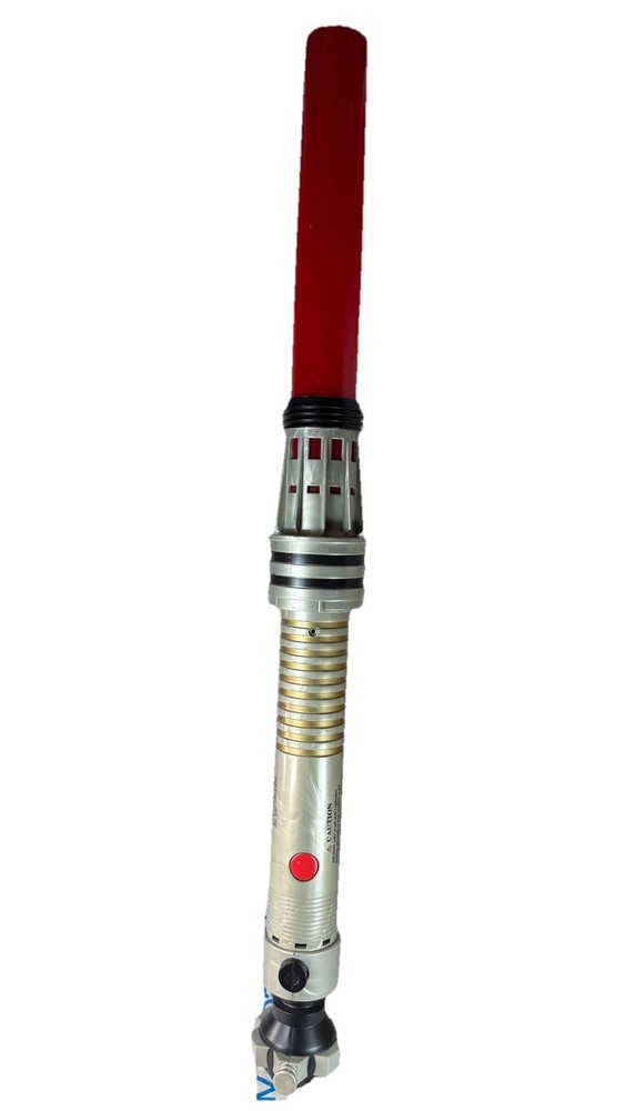 Star Wars Red Lightsaber With Blue Crystal - Tested & Working