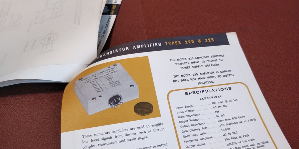 1963-64 ~ RAWCO Instruments Inc. ~ Bulletins Spec Sheets~ Transistors Amplifiers