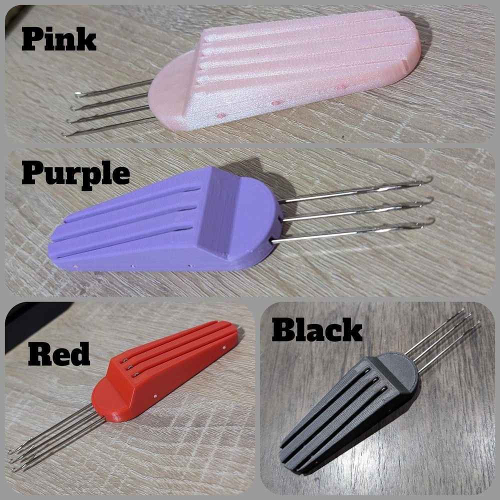 3D Printed Handle Cordsmith I-Cord Tool w/ Replaceable Needles - 3 Hook & 4 Hook