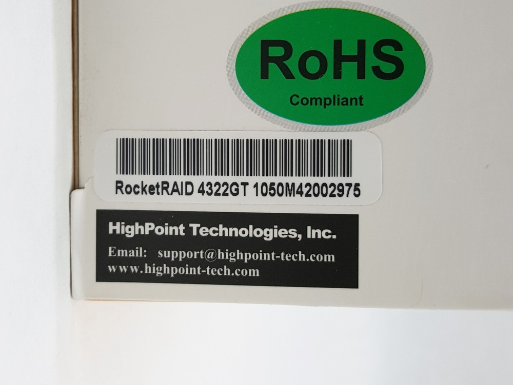 HIGHPOINT ROCKETRAID 4322 EXTERNAL 8-CH PCI-E x8 SAS RAID CONTROLLER NIB RETAIL