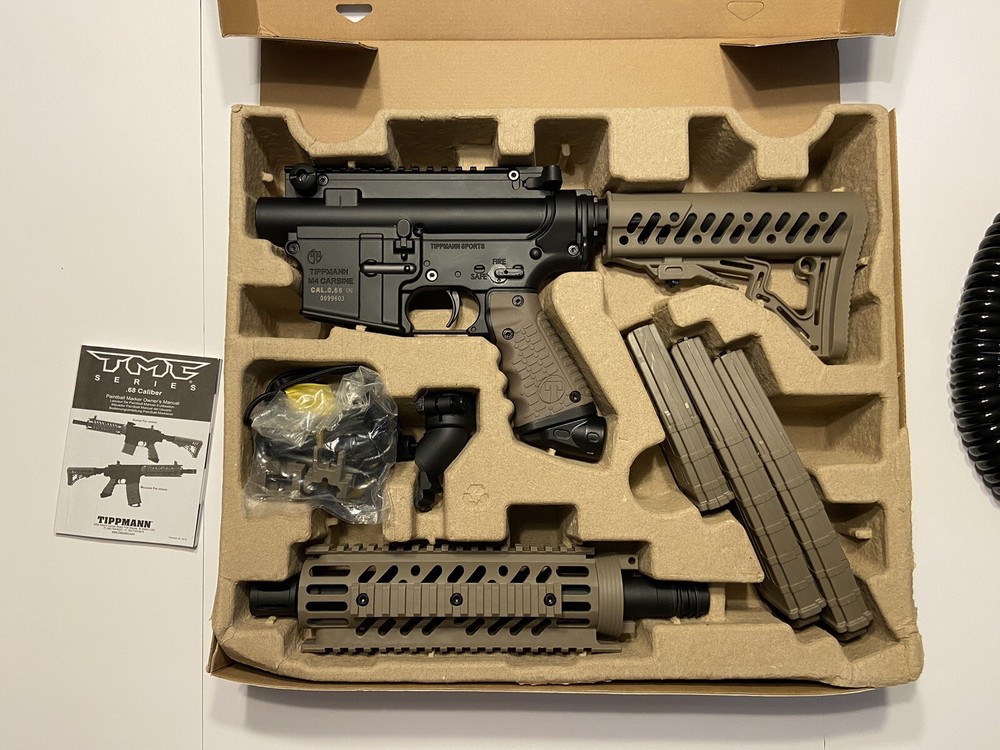 Tippmann TMC Black and Tan W/ MADDOG Accessories