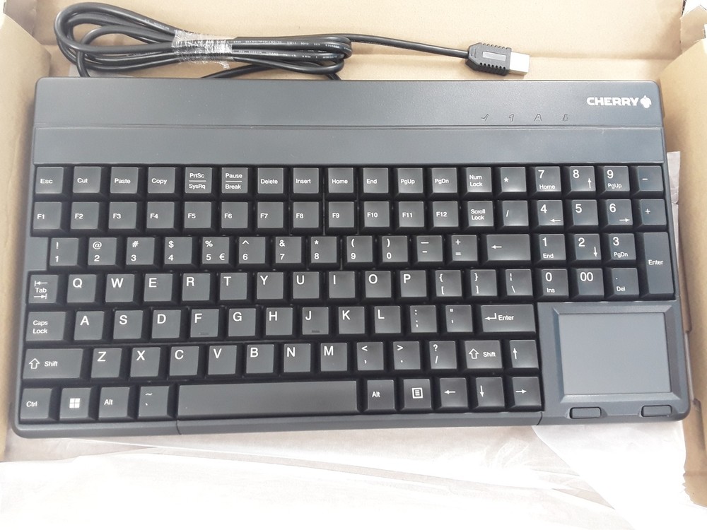 Cherry G86-62401 Compact Keyboard - Integrated Touchpad - USB (G86-62401EUADAA)
