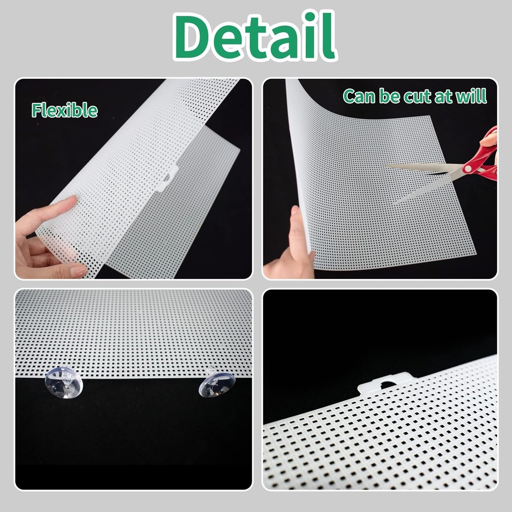 2 Pack Fish Tank Divider Plastic Grid Cuttable Grid Plate Fish Separator with...