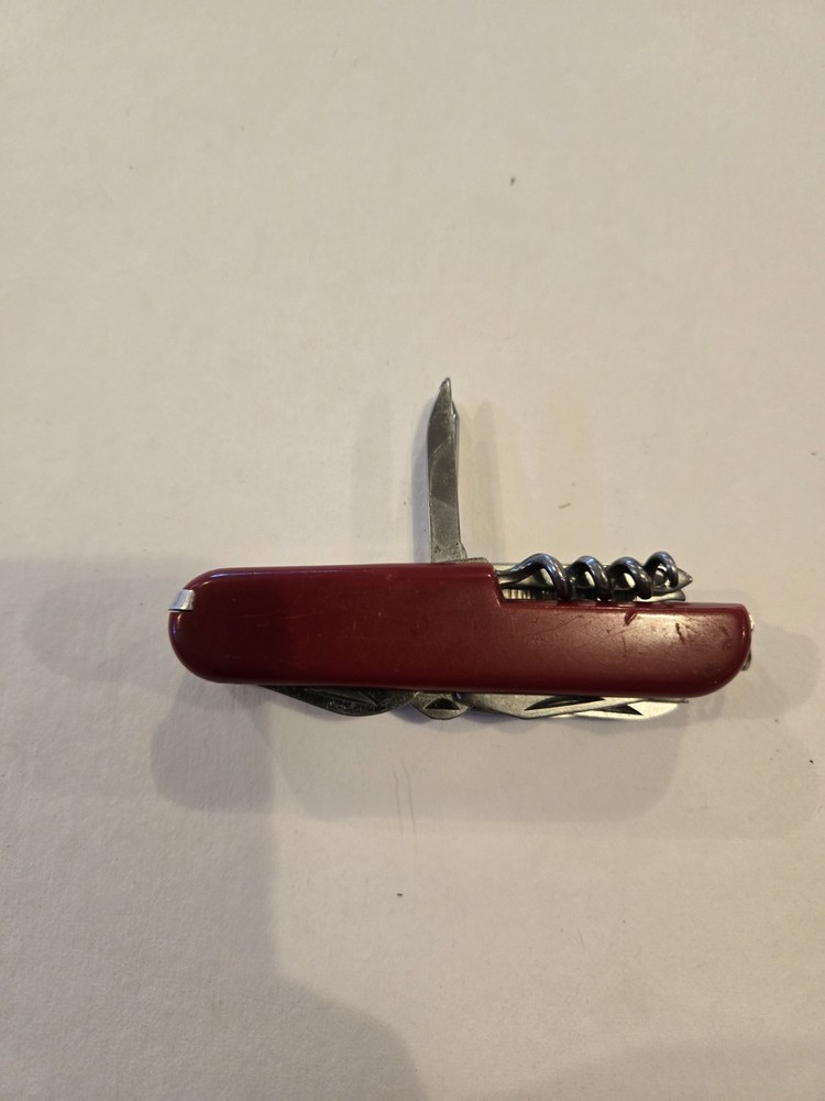 Vintage Red Star-In-Q "Swiss Army Knife" 11 Function Multitool Pocket Knife