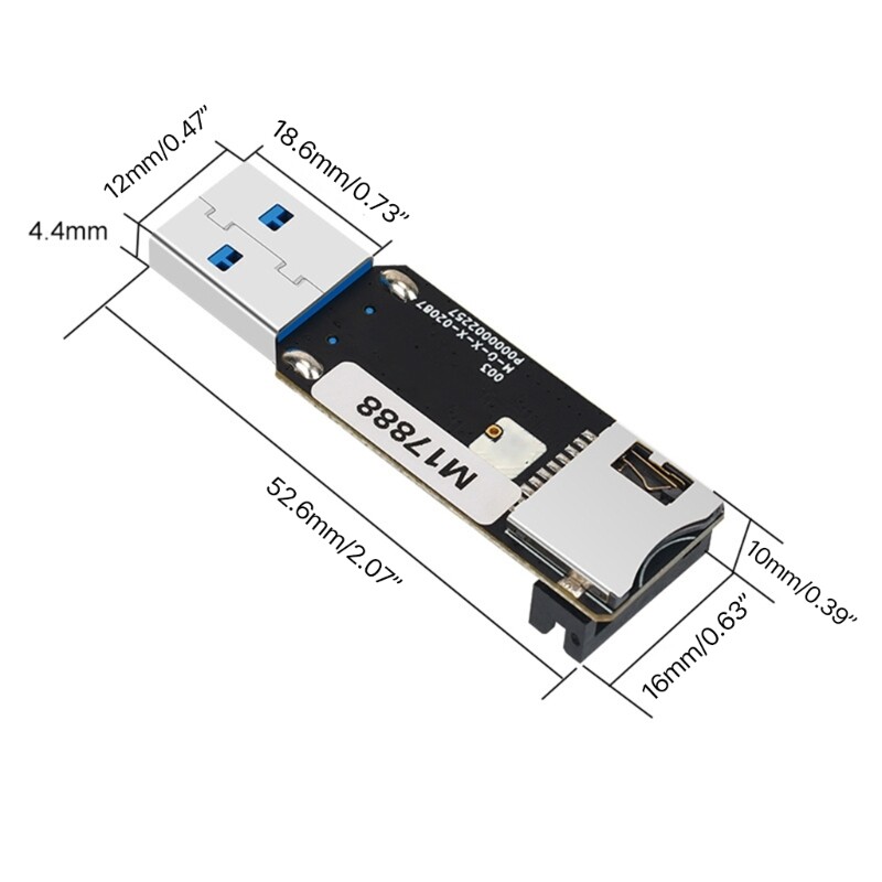 3D Printer Accessory EMMC-ADAPTER V2 Upgraded USB3.0 Card Reader Programmer