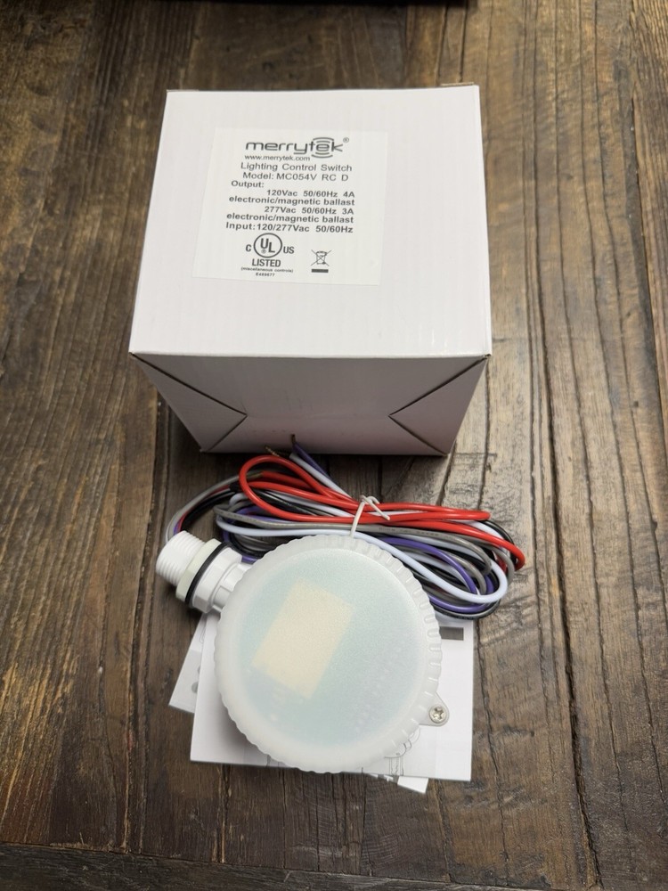 Merrytek MC054V-RC-D Fixture Mount Dimming Occupancy Sensor, Daylight , 120/277V