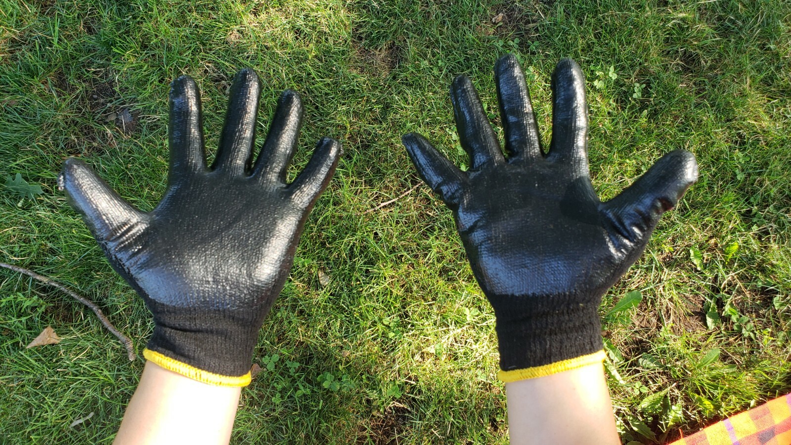 240 Pairs Premium BLACK Latex Rubber Coated Palm Work Gloves