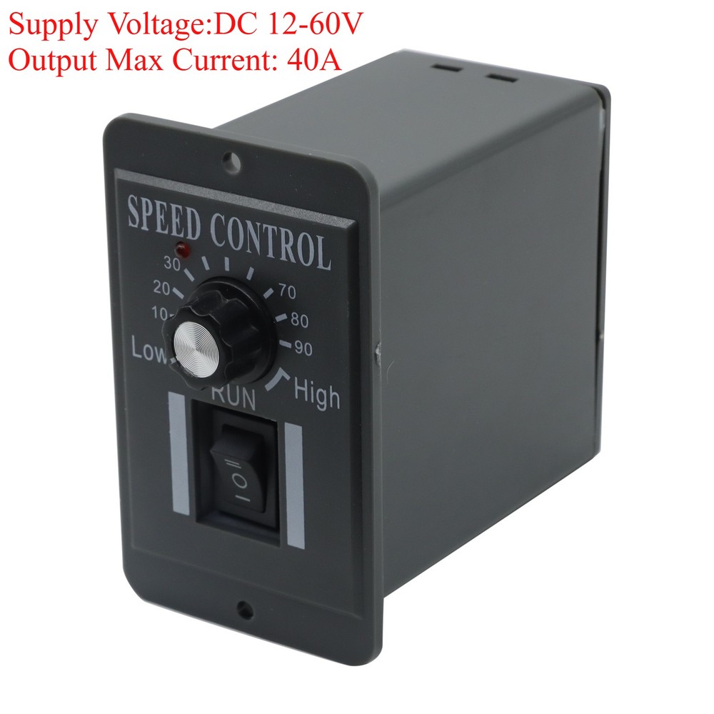 40A PWM DC Motor Speed Controller 12V ~ 60V Variable Speed Switch Reverse