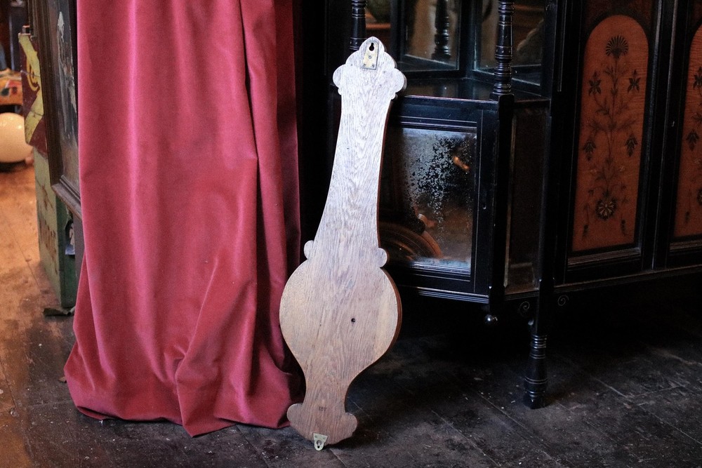 Large Antique Victorian Barometer / Thermometer