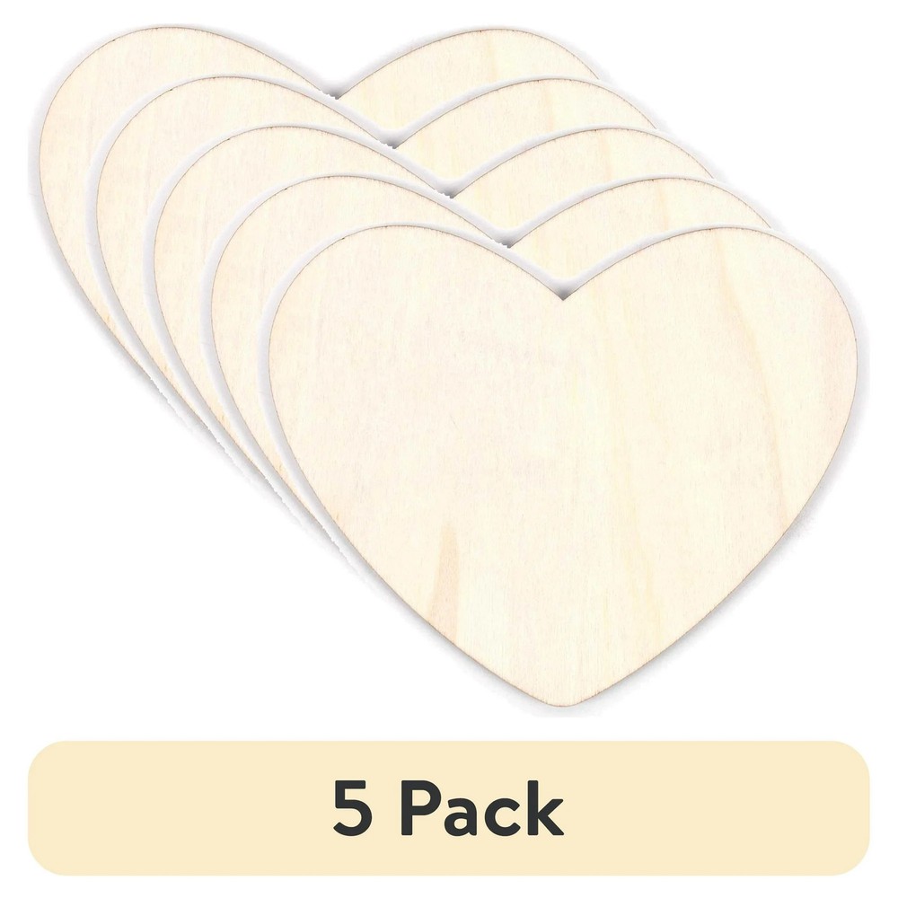 Wooden Heart Shape Craft Pieces