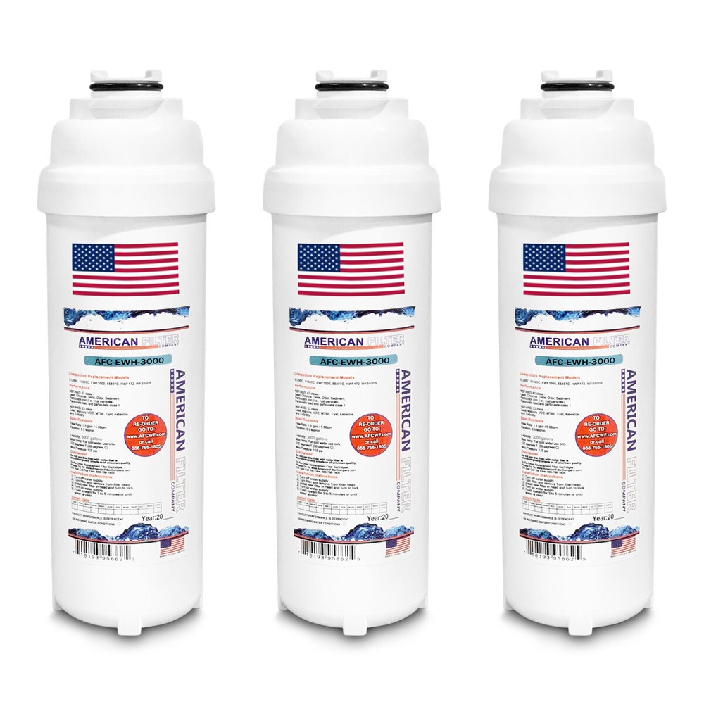 AFC® #AFC-EWH-3000, Compatible with WaterSentry® WSF6000R  Water Filter - 3 Pack
