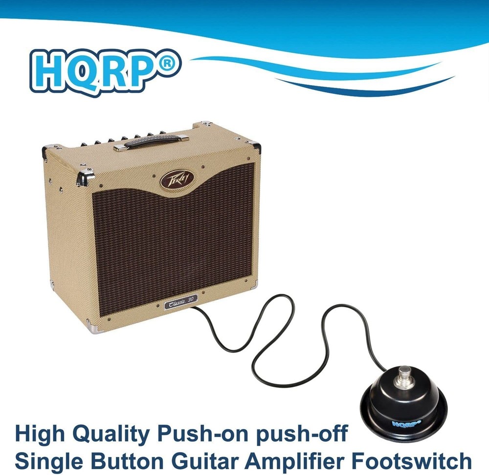 Single Button Guitar Amp On/Off Footswitch with 1/4-Inch Jack, 6 ft