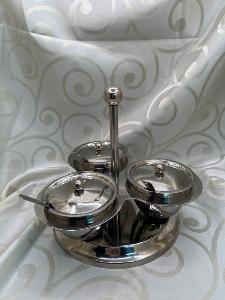 Stainless steel condiment pickle server