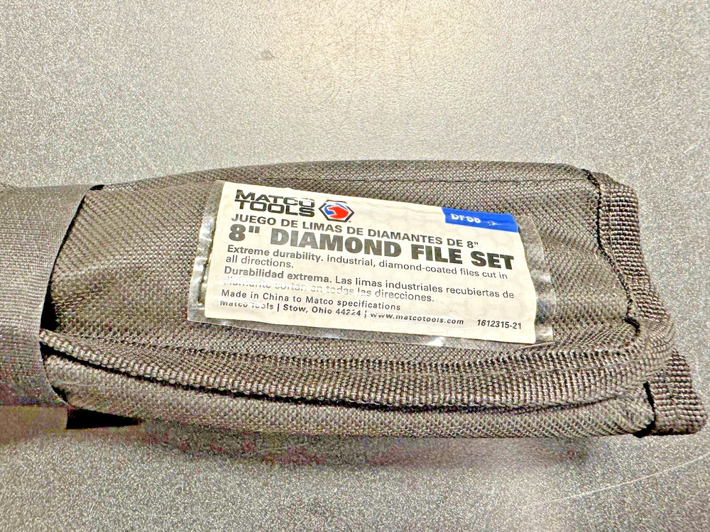 Matco Tools 8" Diamond File Set DFS8 In Nice Soft Case