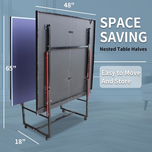 Professional 8FT Foldable Ping Pong Table for Indoor & Outdoor Use - Mid-Size