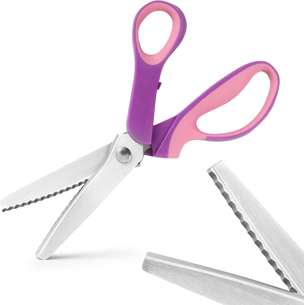 Pinking Shears for Fabric Cutting, Zig Zag Scissors, Scrapbook Scissors Decorati