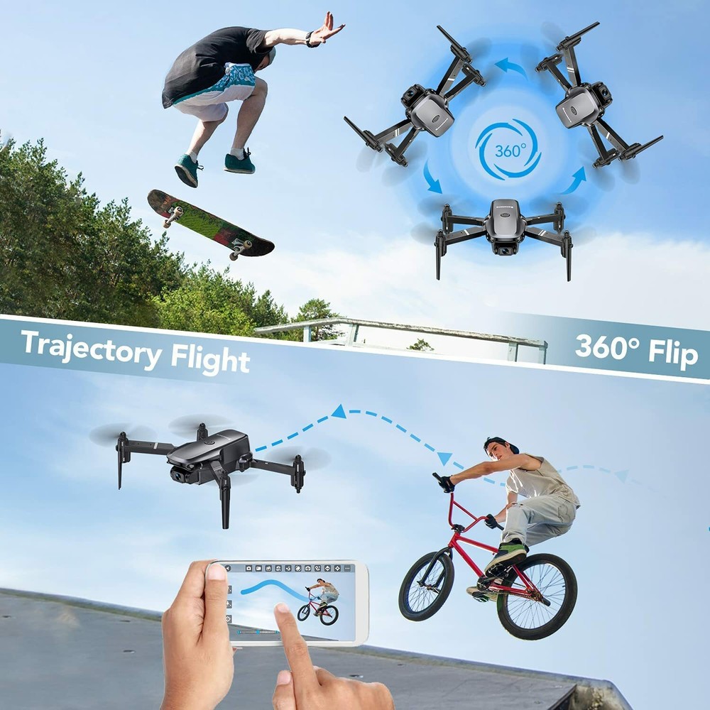 Sansisco D15 Mini Drone 1080P HD Camera Wifi Remote Control Foldable Quadcopter