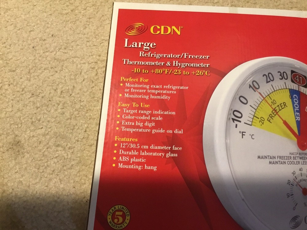 Thermometer For Freezer And Hydrometer Large Industrial Type