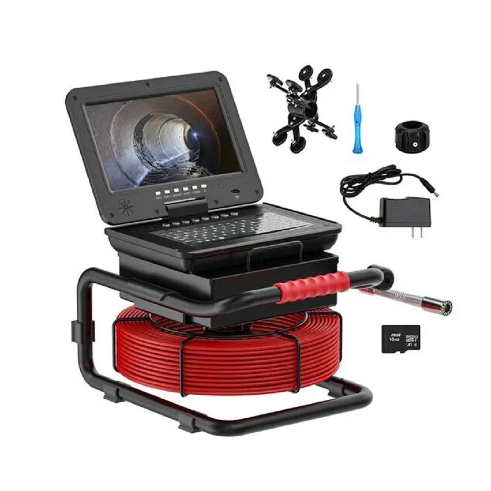 Pipe Sewer Camera 10in Screen 100ft/ 165ft 5mm Drain Camera Plumbing