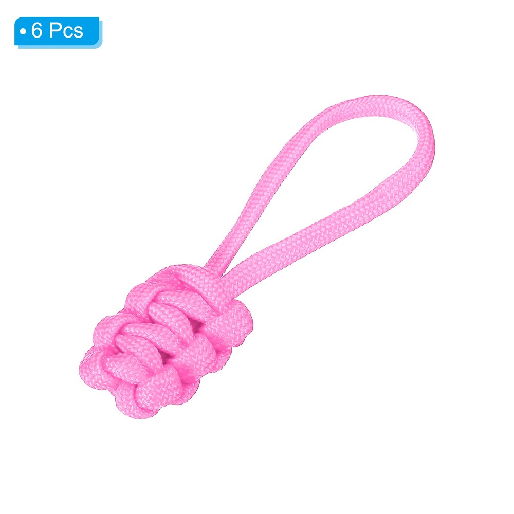 6pcs Zipper Pulls Replacement Extension Cord Handle Fix Pull Tab Pink