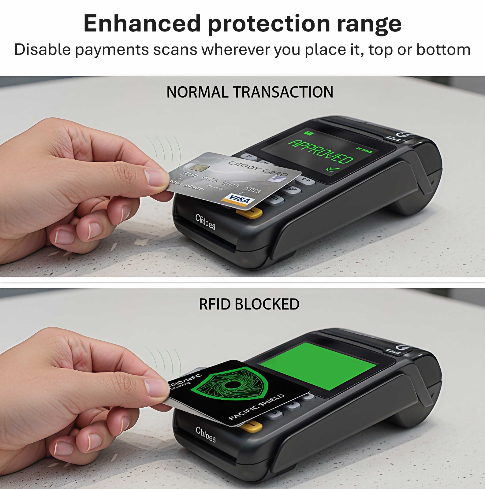 RFID Blocking Card (2 Pack) Identity Protection Wallet Credit Cards Debit ID NFC