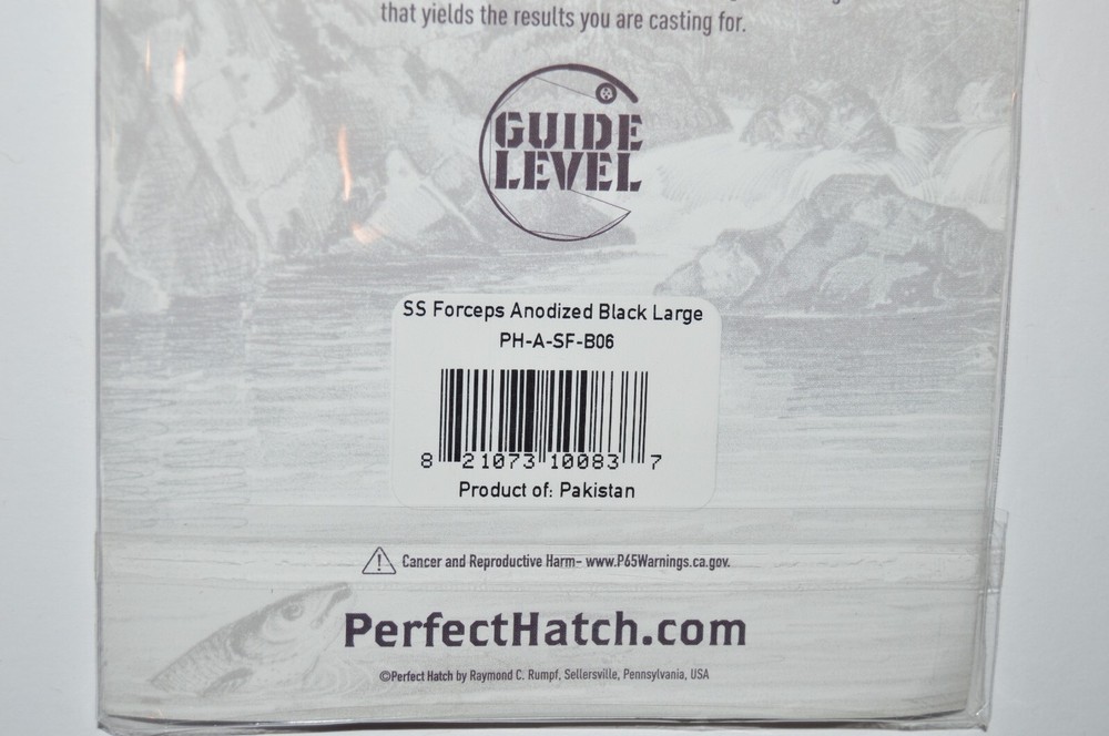 perfect hatch black stainless steel 6" forceps rust resistant stream tool trout