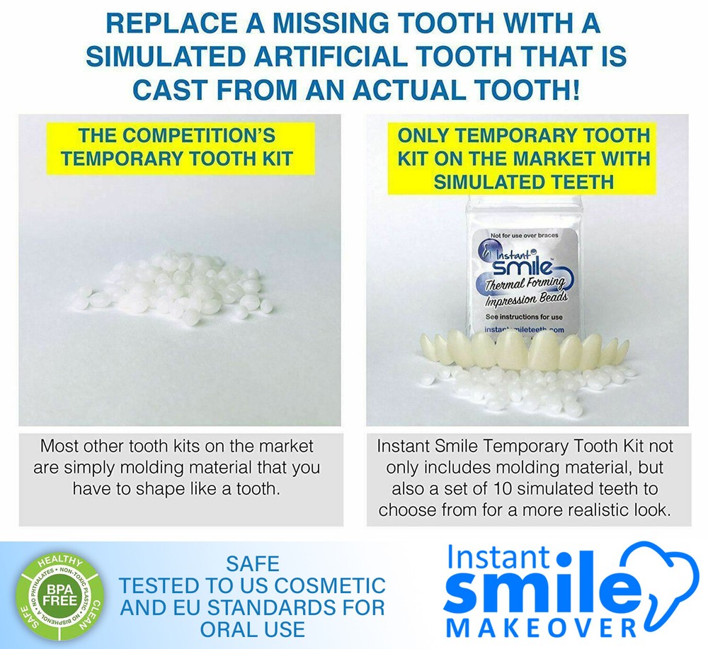 Instant Smile Makeover Temporary Tooth Repair Kit - Multi Shade Pro Series