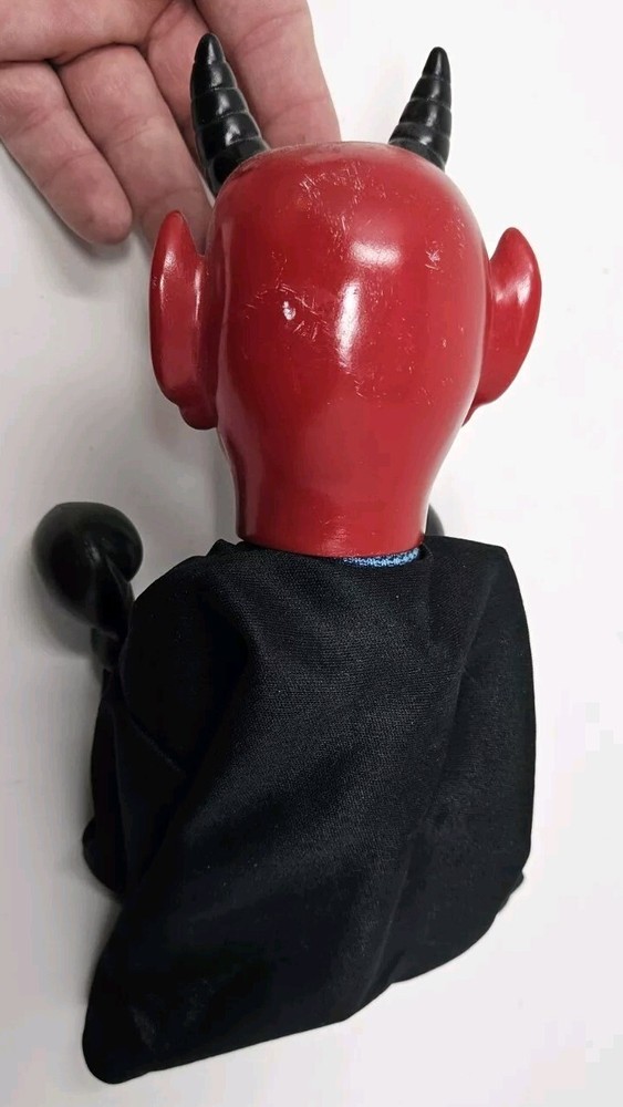 Rojus Boxing Red Devil Hand Puppet Toy WORKS Vintage