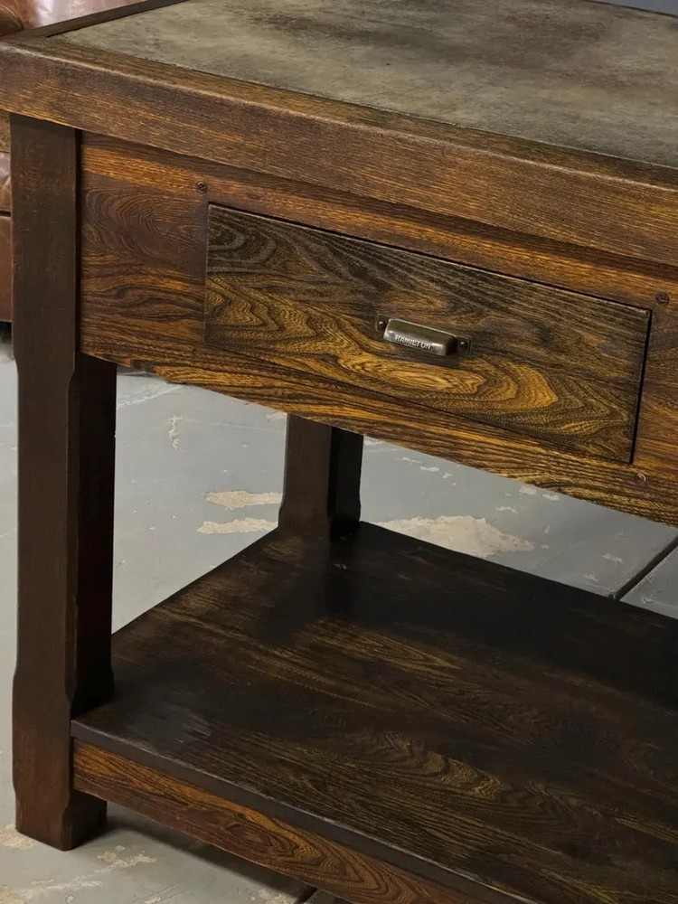 Antique Workbench, Hamilton Stone Top Printers Table