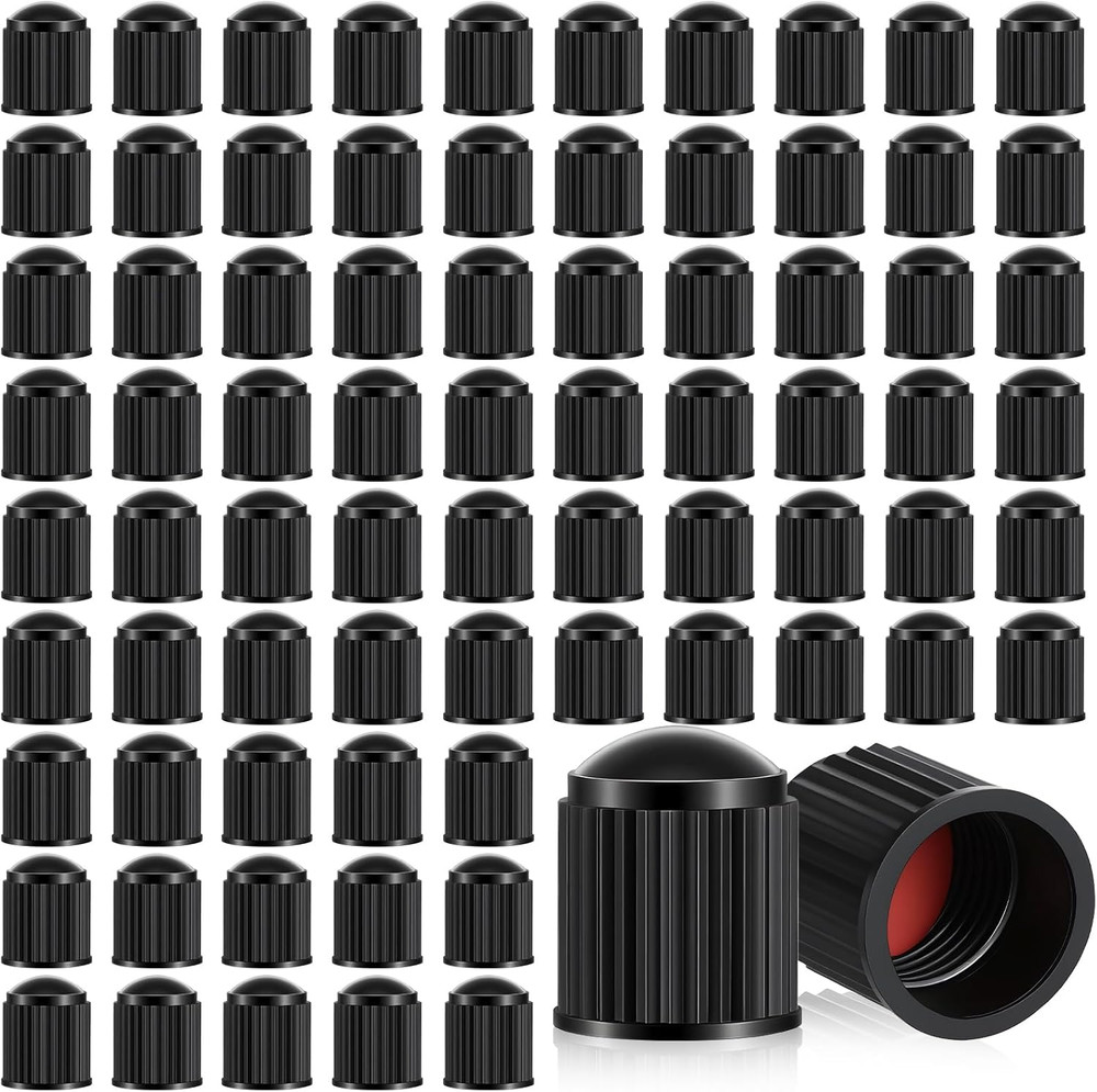 1000 Pcs Tire Valve Stem Caps Plastic Black Universal