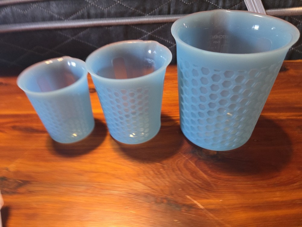 Silicone Measuring Cups Blue Kitchen HQ
