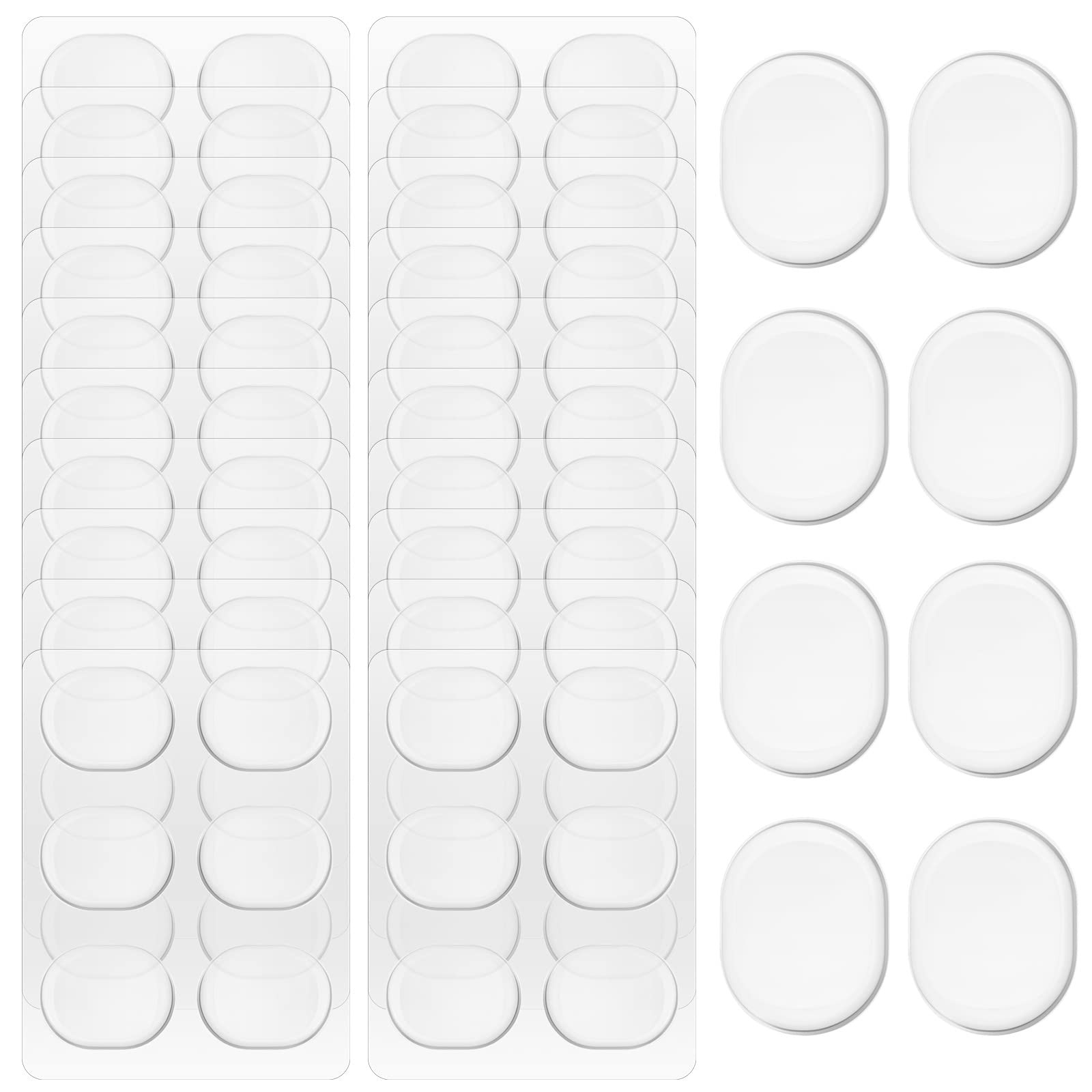 Yeshone 60 Pieces Drum Dampeners Gel Pads Silicone Soft Moon Gels for clear