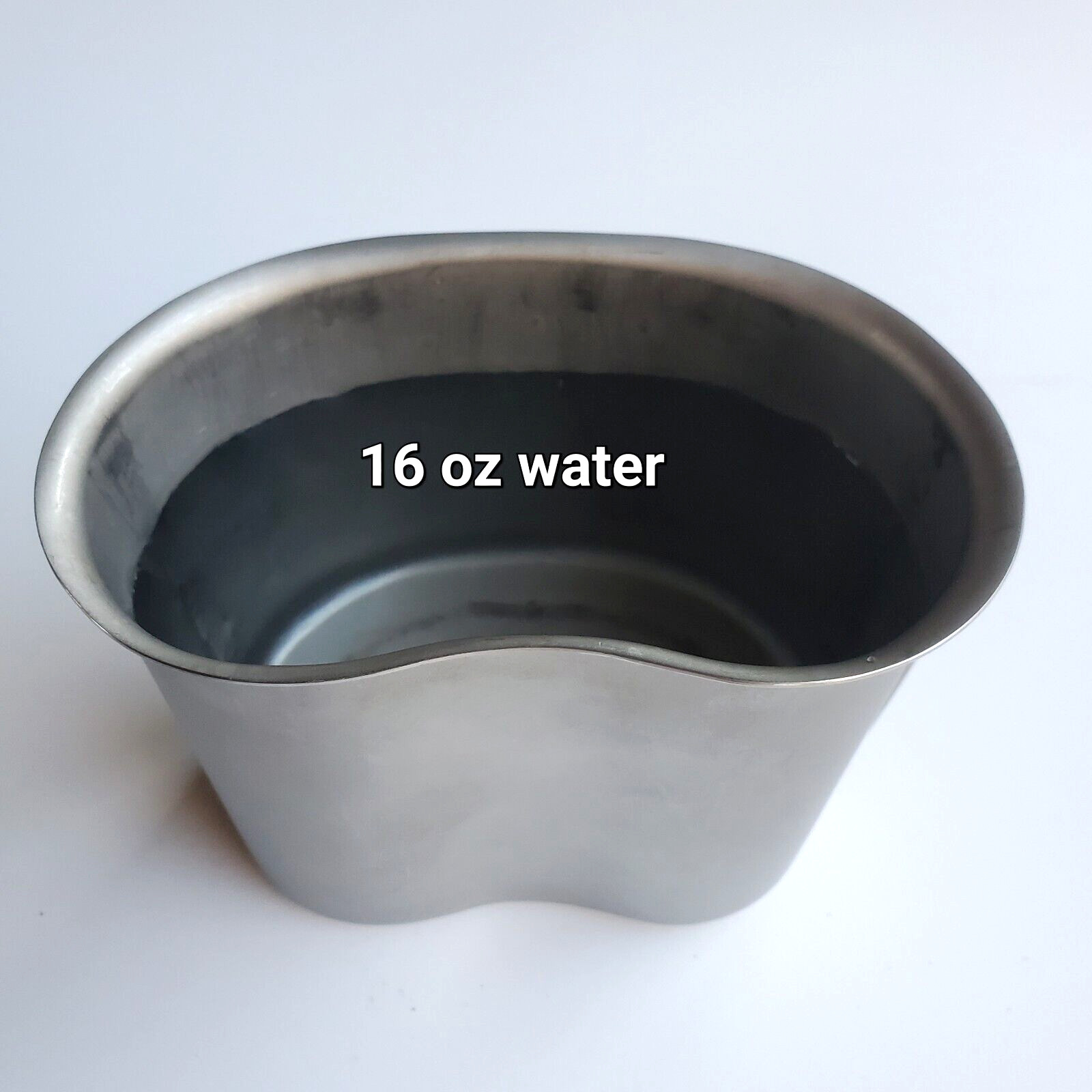 US Military Surplus 1-Quart Metal Canteen Cup w/ Butterfly Wire Handle GC