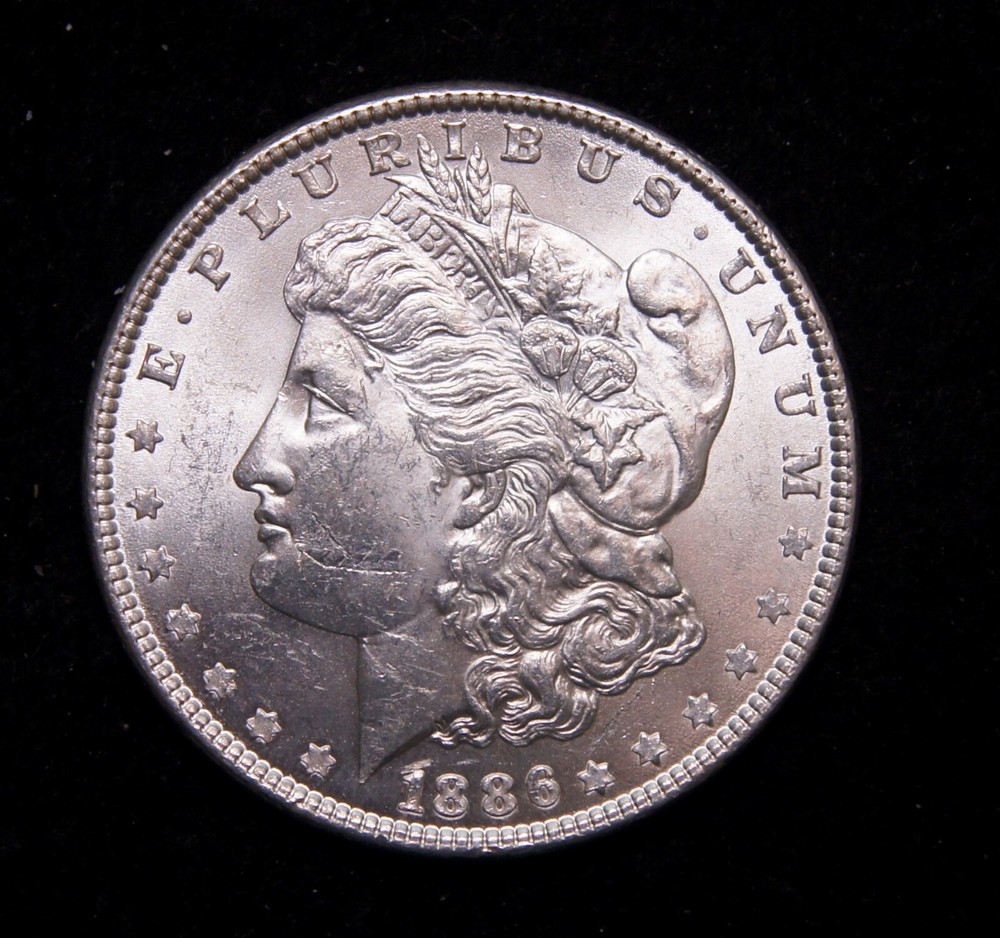1886 Morgan Silver Dollar  UNC+