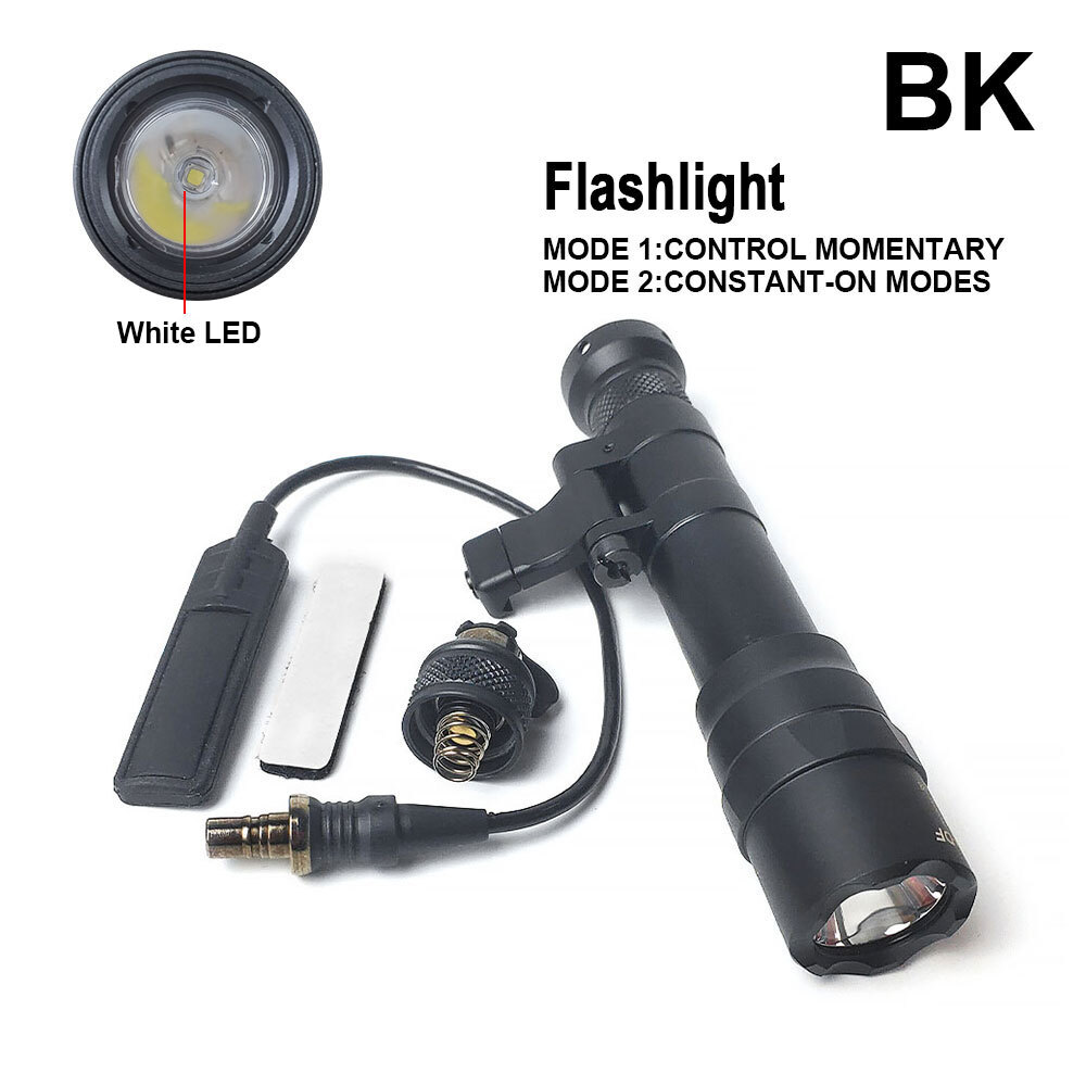 M640DF Dual Fuel 1200lm Tactical LED Flashlight with Switch Offset Side Mount US