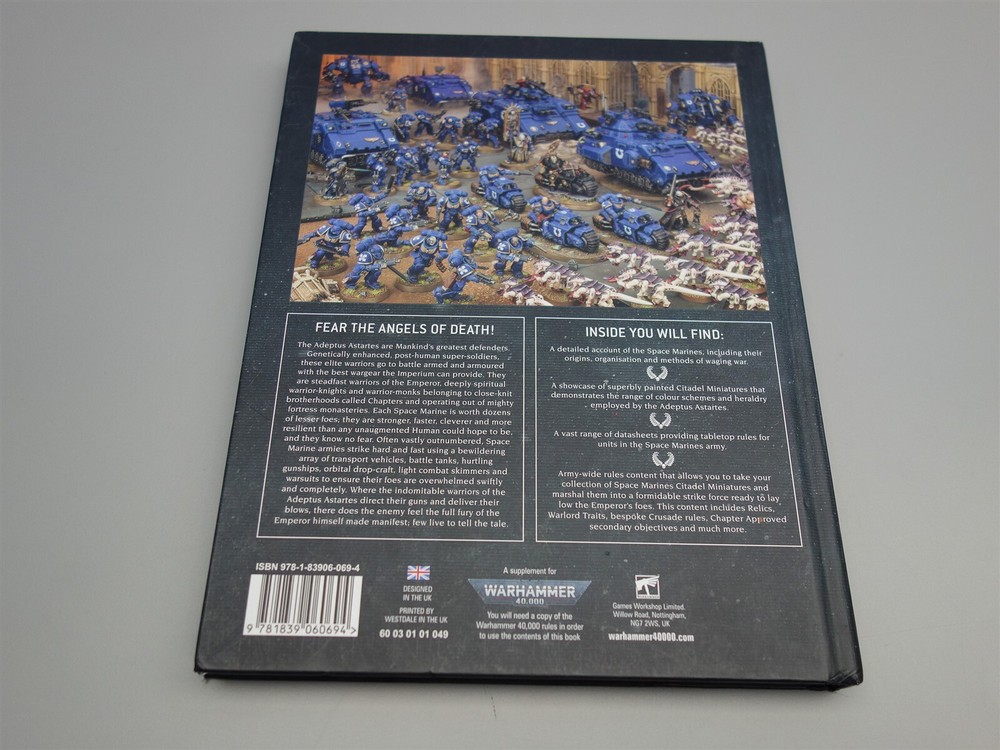 Warhammer 40k Codex Army Book - Space Marines 9th Edition (oop Hardback )