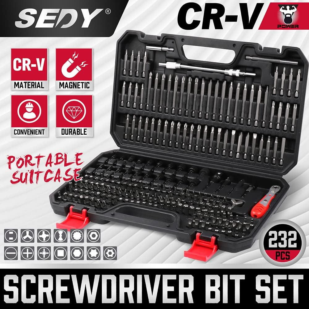 232-Piece Ultimate Screwdriver Bit Set - Security Bit Set, Screw Driver Bit Set,