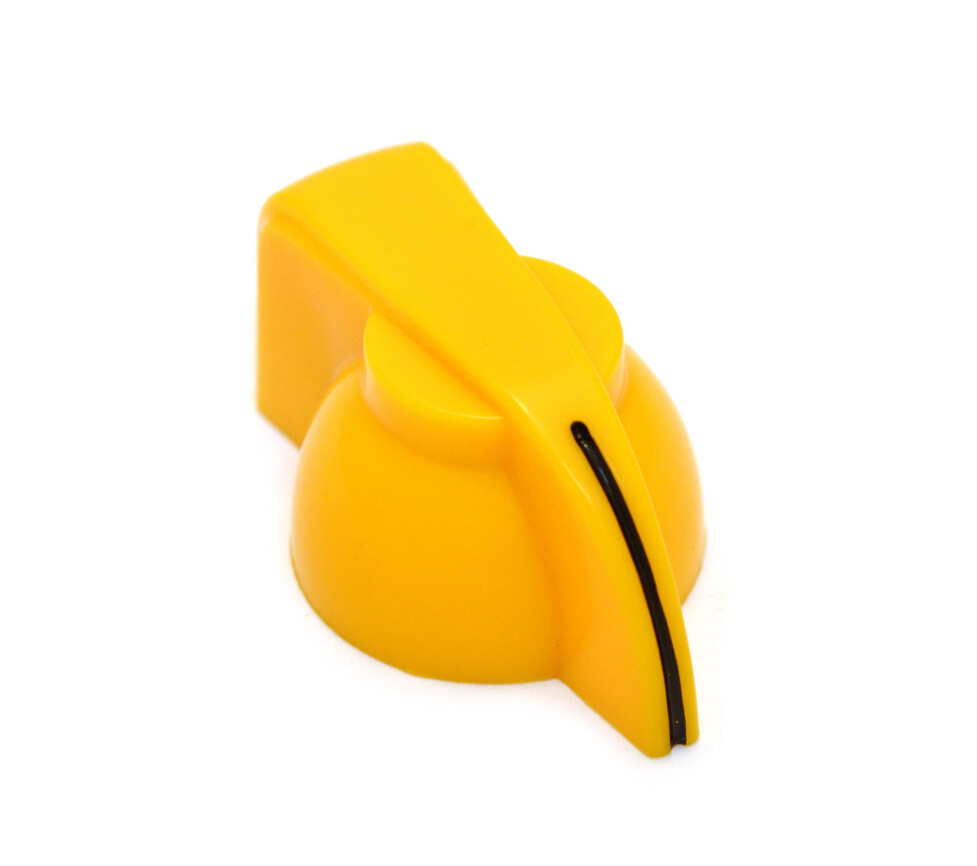 (3) Yellow Chicken Head Guitar/Amplifier/Pedal Knobs 1/4" Solid Shaft P-K300Y