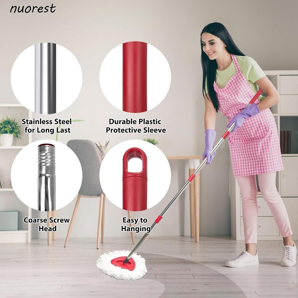 Spin Mop Replacement Set for EasyWring 1-Tank System Microfiber Mop Heads